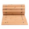 Wooden Garden Pathway, 8 ft L x 17 in W, Non-Slip Straight Garden Walkway, Roll Out Cedar Outdoor Walkway Path with Wire Rope Connection