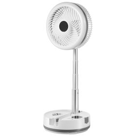 VEVOR 10 inch Portable Foldable Rechargeable Oscillating Fan, 3-in-1 Battery Operated with Remote Control, Quiet Desk/Table Pedestal Fan, 9 Speeds