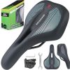 Bike Seat for Men and Women Comfortable Bicycle Saddle Gel and Foam Padding Ergonomic 5 Zone Design Shock Absorbing Waterproof Fits Road Bike Mountain