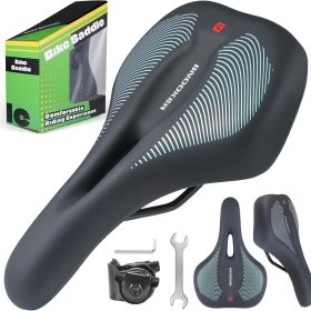 Bike Seat for Men and Women Comfortable Bicycle Saddle Gel and Foam Padding Ergonomic 5 Zone Design Shock Absorbing Waterproof Fits Road Bike Mountain