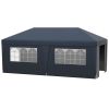 Blue Event Shelter Pop Up Canopy Tent 10x19.5ft Sidewalls Adjustable Height Wheeled Bag Convenience