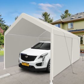 Carport, 12Ã—20 Heavy Duty Portable Carport Garage Tent for Outdoor Storage Shelter white