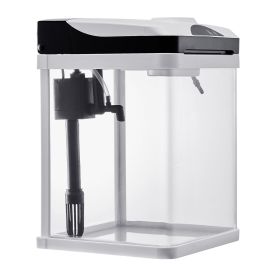 VEVOR Fish Tank Aquarium, 2 Gallon LED Square Ultra-Clear Glass Tank Temperature Monitoring Adjustable 7 Color Lighting