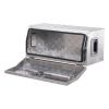 Heavy Duty Aluminum Truck Bed Tool Box, Stripes Plated Tool Box with Side Handle and T-Lock Keys, Storage Toolbox Chest Organizer for Trailer, Pickup