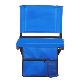 VEVOR Stadium Seat, Folding Bleacher Chair with Back Support and Thick Cushion, Padded Stadium Seat for Bleacher Includes Shoulder Strap, Hooks