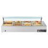 VEVOR Commercial Food Warmer, 1700W Electric Stainless Steel Steam Food Warmer with Glass Cover