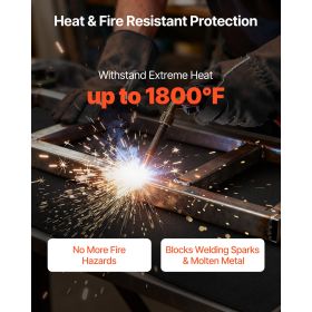Carbon Felt Welding Blankets, 2-Pack 20" x 36" Flame Retardant Welding Blanket, Up to 1800 Fahrenheit Heat Resistant Safety Protection Blanket
