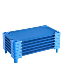Stackable Kiddie Cot, Pack of 6, Portable Toddler Nap Cots, Standard Size 40" L x 23" W Daycare Cots for Kids
