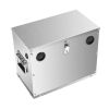 Battery Box, Group 24/31 Trolling Motor Battery Box, Marine Batteries Case with Lock, Handles and Rubber-Grommet Cable Holes, Stainless Steel Shell