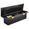 VEVOR Crossover Truck Tool Box, 72x20x14 In, Heavy Duty Aluminum Toolbox with Diamond Texture, Pick Up Truck Bed RV Trailer Toolbox