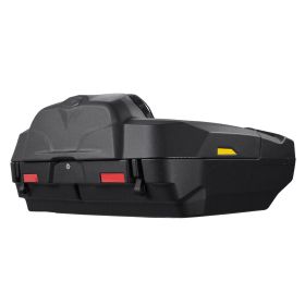 ATV Rear Storage Box and Lounger, 95L ATV Cargo Box with Seat & Backrest, Waterproof LLDPE & Lockable Lounger Storage Box Fit Most ATVs with Rear Rack