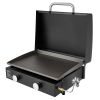 Gas Griddle, 2 Burner Tabletop Griddle, 22 inch Portable Griddles Propane with Lid, Oil Drain Hole & Oil Collection Tray