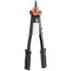 VEVOR Pop Rivet Gun Kit, with 230 Blind Rivets, Two-Handed Riveter with 5 Interchangeable Nosepieces, 5 Drill Bits, and a Carrying Case