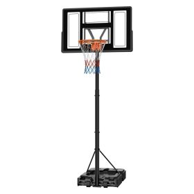 VEVOR Portable Basketball Stand, 4.4 ft to 10 ft Height Adjustment Basketball Hoop & Goal