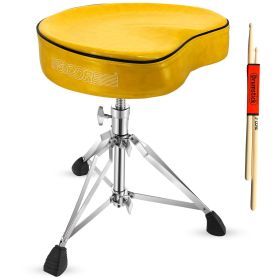 Drum Throne Padded Guitar Stool Saddle Drummer Seat for Adults & Kids