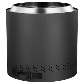 Smokeless Fire Pit Stove Bonfire, H: 15.4 in x Dia: 15.7 in ,Wood Burning Fireplaces with Removable Ash Pan