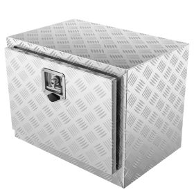 Underbody Truck Box, 24"×14"×16" Pickup Storage Box, Heavy Duty Aluminum Diamond Plate Tool Box with Lock and Keys