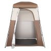 Camping Shower Tent, 66" x 66" x 87" 1 Room Oversize Outdoor Portable Shelter, Privacy Tent with Detachable Top, Pockets, Hanging Rope and Clothesline