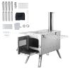 Wood Stove, 86 inch, Stainless Steel Camping Tent Stove, Portable Wood Burning Stove with Chimney Pipes & Gloves