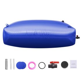 1000L/264 Gallon Water Storage Bladder, RV Water Tank, 1000D Blue PVC Collapsible Water Storage Containers, Large Capacity Soft Water Bag
