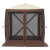 Pop Up Gazebo Tent, Pop-Up Screen Tent 4 Sided Canopy Sun Shelter with 4 Removable Privacy Wind Cloths & Mesh Windows