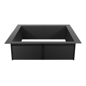 Fire Pit Ring, 42x42 in Outer/36x36 in Inner Diameter, 10inch Height Square Fire Pit Insert