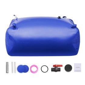 400L/105.7 Gallon Water Storage Bladder, RV Water Tank, 1000D Blue PVC Collapsible Water Storage Containers, Large Capacity Soft Water Bag