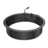 Fire Pit Ring, Fire Pit Insert with Barbecue Fire Ring, 35-In Outer/31-In Inner Diameter, 8.5in Height