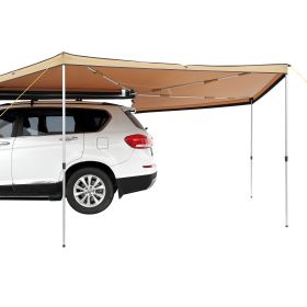 Vehicle Awning 270 Degree, 8.2' Height Retractable Car Side Awning, PU3000mm UV50+ Car Awning with Waterproof Storage Bag, Suitable for Truck, SUV