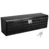 Underbody Truck Box, 60" x 17" x 18" Pickup Storage Box, Heavy Duty Aluminum Diamond Plate Tool Box with Lock and Keys