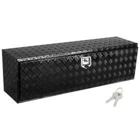 Underbody Truck Box, 60" x 17" x 18" Pickup Storage Box, Heavy Duty Aluminum Diamond Plate Tool Box with Lock and Keys