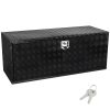 Underbody Truck Box, 60" x 24" x 24" Pickup Storage Box, Heavy Duty Aluminum Diamond Plate Tool Box with Lock and Keys