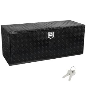 Underbody Truck Box, 60" x 24" x 24" Pickup Storage Box, Heavy Duty Aluminum Diamond Plate Tool Box with Lock and Keys