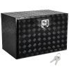 Underbody Truck Box, 48" x 17" x 18" Pickup Storage Box, Heavy Duty Aluminum Diamond Plate Tool Box with Lock and Keys