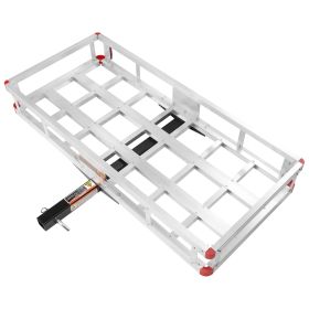 49.4 x 22.4 x 7.1 in Hitch Cargo Carrier, 500lbs Loading Capacity Trailer Hitch Mounted Cargo Basket