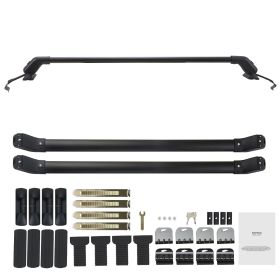 Roof Rack Cross Bars, Aluminum Roof Rack Crossbars, Fit Roof without Side Rail, 155 lbs Load Capacity, Adjustable Bare Roof Crossbars with Locks
