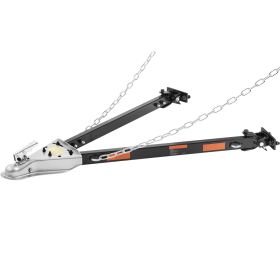 Tow Bar, 5500 lbs Towing Capacity with Chains, Powder-Coating Alloy Steel Bumper-Mounted Universal Towing Bar, Coupler Fits 2-Inch Ball Hitch