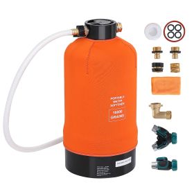 RV Water Softener, 16,000 Grain Portable Water Softener, with 3/4" Brass Fittings and 42" Hose, Soften Hard Water Filter System for RVs, Trailers