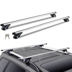 Roof Rack Cross Bars, Aluminum Roof Rack Crossbars, Fit Raised Side Rail with Gap, 200 lbs Load Capacity, Adjustable Crossbars with Locks, for SUVs