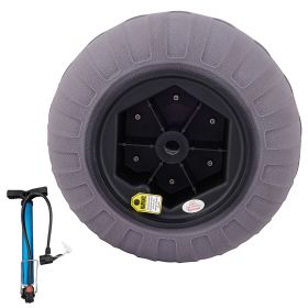 Beach Balloon Wheels, 16" Replacement Sand Tires, TPU Cart Tires for Kayak Dolly, Canoe Cart and Buggy with Free Air Pump, 2-Pack