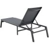 Chaise Lounge Chair Outdoor, Aluminum Patio Lounge Chair with Adjustable 5-Position