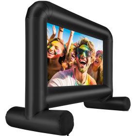 Inflatable Movie Screen, 14 FT Inflatable Projector Screen for Outside with Blower and Carrying Bag, Front/Rear Projection