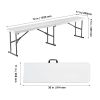 Plastic Folding Bench, 6 ft Portable Bench for Indoor/Outdoor Picnic Party Patio Camping Dining