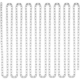 Proof Coil Chain, 1/8" x 100', 330 lbs Safe Working Load, Zinc Plated Proof Tested Coil Chain with Two Quick Links