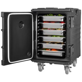 Insulated Food Pan Carrier, 95 Qt Hot Box for Catering, Food Box Carrier with Buckle, Front Loading Food Warmer with Handles