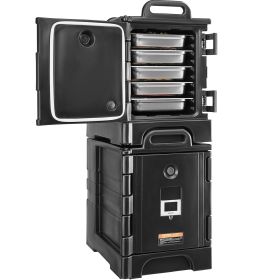 Insulated Food Pan Carrier, 81 Qt x 2 Pack Hot Box for Catering, Food Box Carrier with Double Buckles, Front Loading Food Warmer with Handles