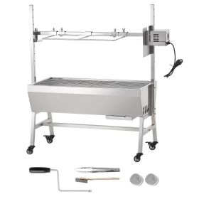 Upgrade Rotisserie Grill, 35 Inch 90 Lbs Capacity, BBQ Whole Pig Lamb Goat Charcoal Spit Grill