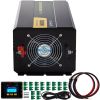 Energy Converter, 5000W Modified Wave Transformer, 12V DC to 110V AC Vehicle Adapter, featuring LCD Screen, Remote Control, LED Light