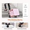Foldable Utility Cart, 65L Collapsible Portable Crate Rolling Cart with Stair Climbing Wheels & 360° Swivel Wheels