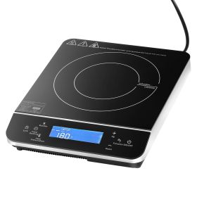 Portable Induction Cooktop, 1500W Electric Induction Burner with 9 Temperature Settings, Countertop Induction Hot Plate with 4H Timer, 24H Reservation